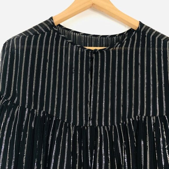 H&M Black Blouse with Metallic Detail - Picture 4 of 9